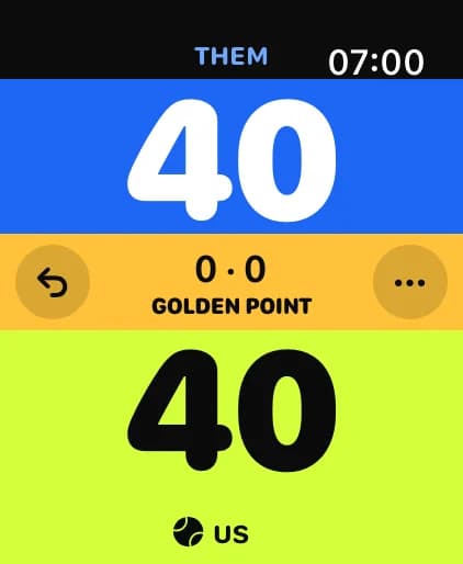 Remate classic scoring at a golden point: opponents on top, you on the bottom