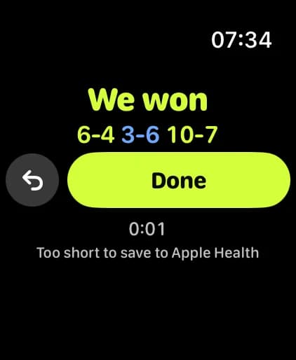 Remate match summary: We won 6-4 3-6 10-7